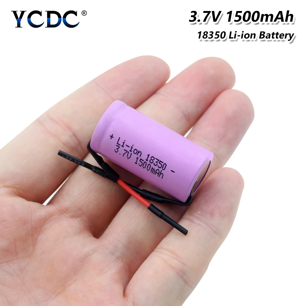 1/2/4 шт. литий ионная аккумуляторная батарея 3 7 v Аккумуляторная Высокая утечка 18350