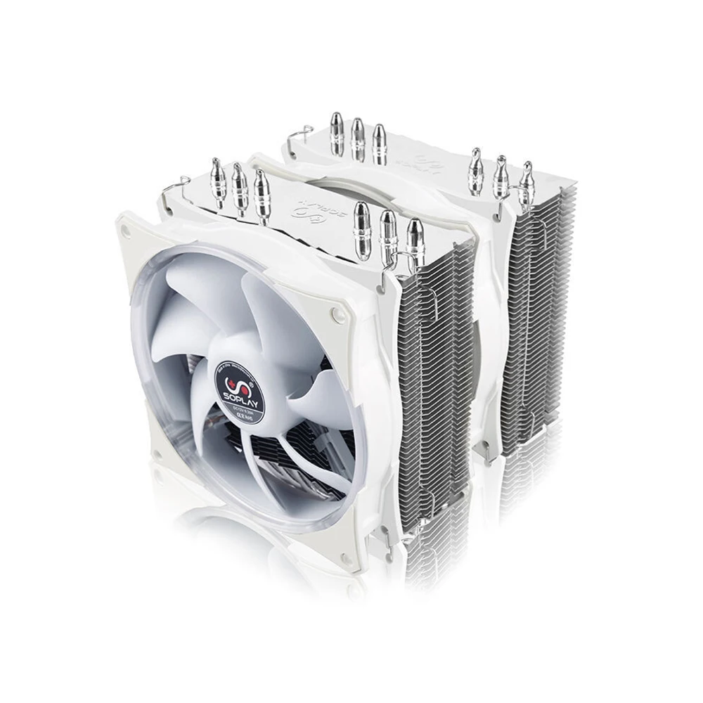 

SOPLAY V587 CPU Cooler Radiator 6 Copper Pipe Cooler CPU Cooling Fan Support Intel LGA 1150/1155/1156/2011 AMD FM2/FM1/940