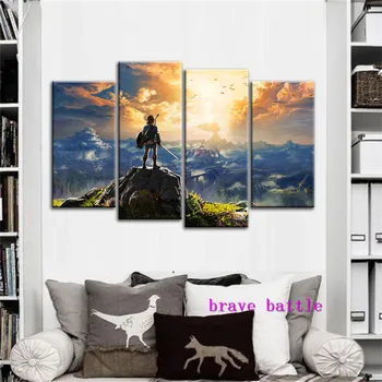 

The Legend of Zelda Breath of The Wild Link In The Twilight Canvas Painting Living Room Home Decor Modern Mural Art Oil Painting