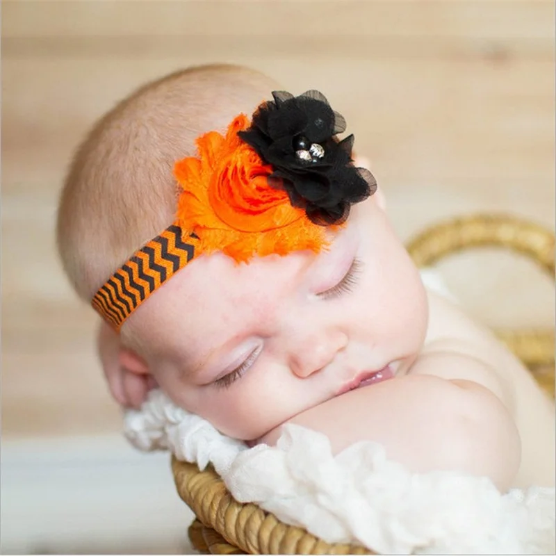 1PCS Halloween Party Hair Stripe Headbands for Hair Pumpkin Color