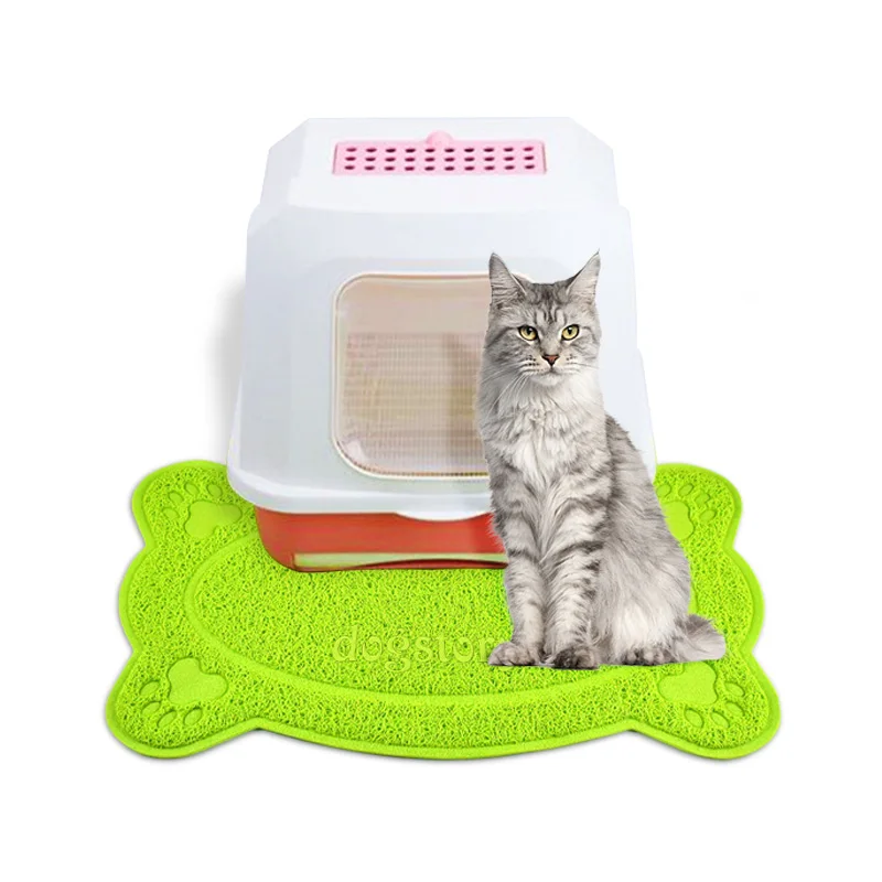 Small Pet Cat Dog M Cat Litter Mat Puppy Kitty Dish Feeding Bowl