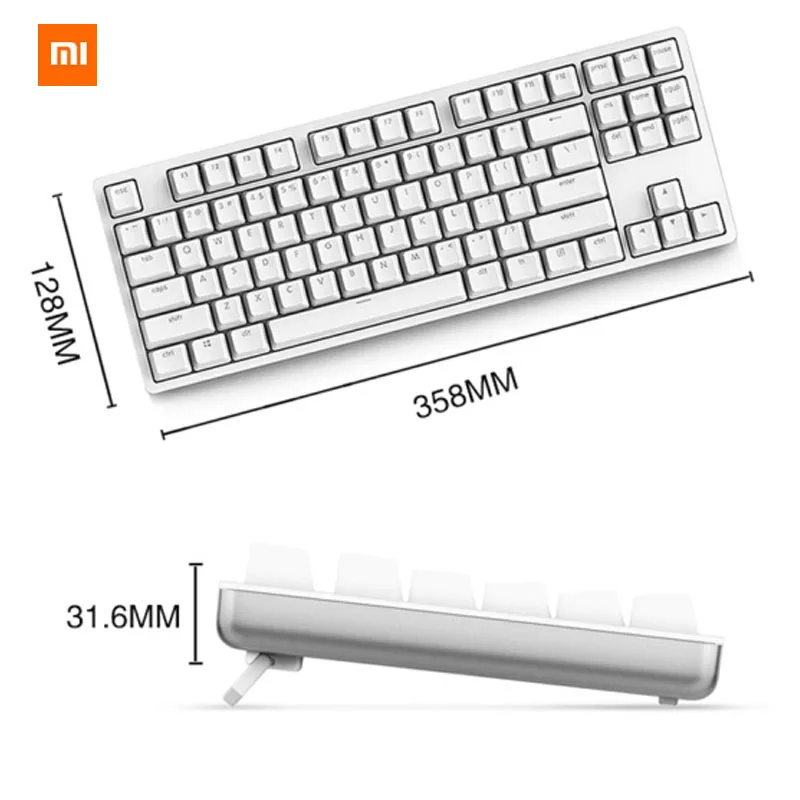 

Xiaomi Keyboard Yuemi 87 Keys Mechanical LED TTC Red Switch Backlight Game Keyboard Backlit Aluminium Alloy For Gamer Laptop