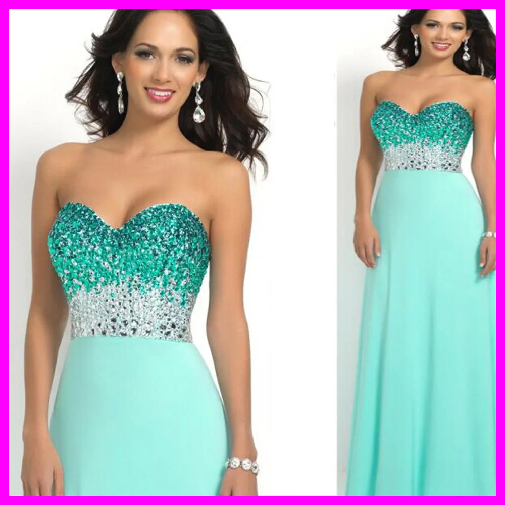 

Sumptuous A-Line Mint Green Women Summer Dress Beaded Rhinestone Long Prom Dresses 2015 Formal Evening Dress Evening Gown ES100M
