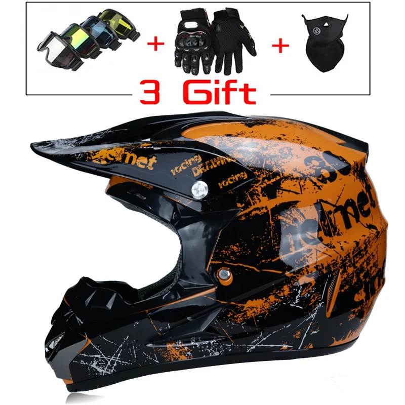 Внедорожный горный Полнолицевой мотоциклетный шлем, Классический велосипедный MTB DH гоночный шлем, шлем для мотокросса и горного велосипеда