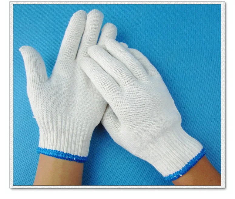 Новые перчатки белая одежда большой код перчатки Хлопок шифрование перчатки 10 21*10 защиты двойной/посылка