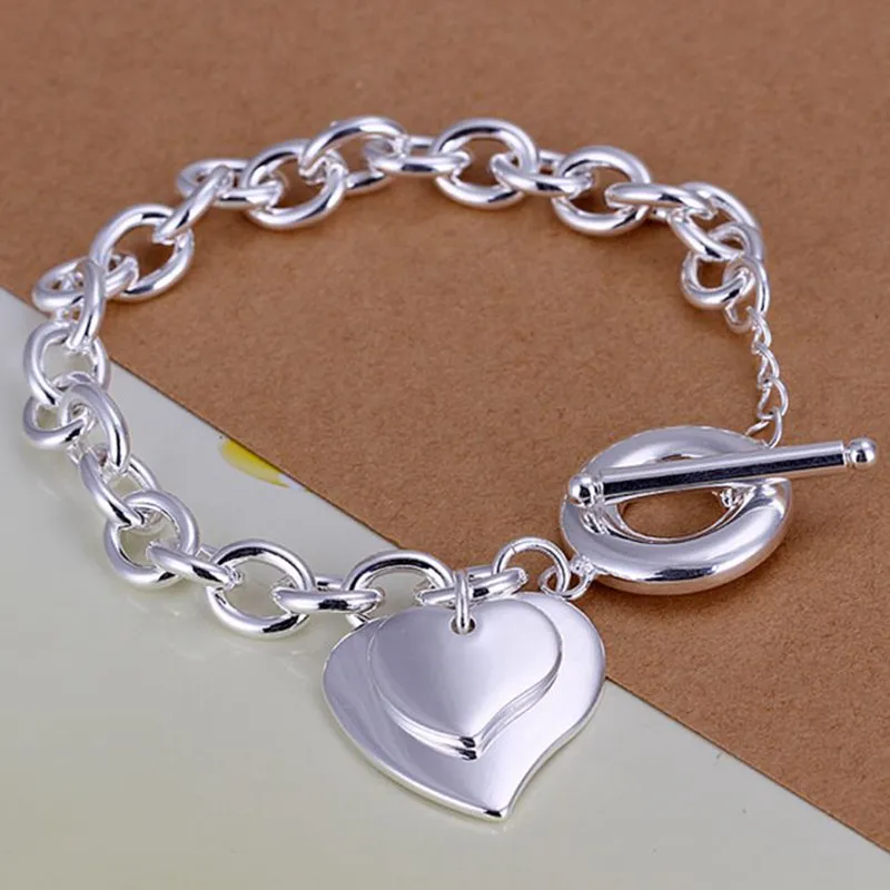 Free Shipping Wholesale silver bracelet, 925 fashion silver plated