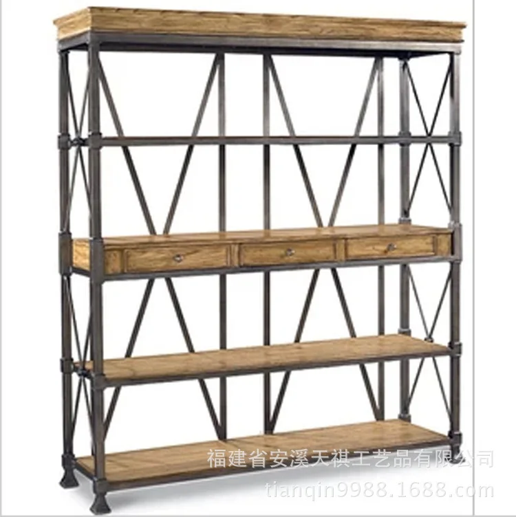 etagere bois et fer forge