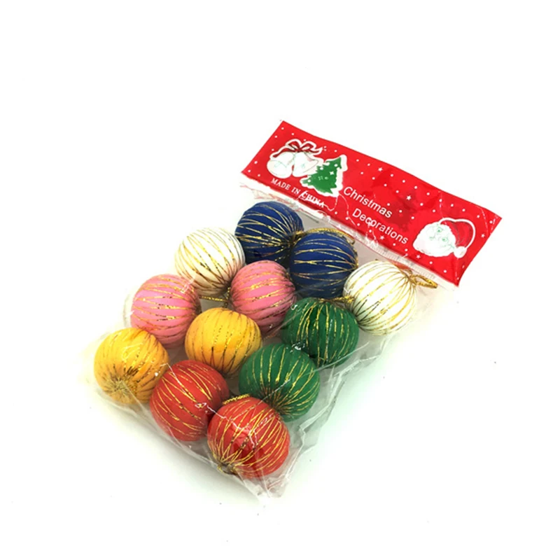 

12pcs/pack 3cm Christmas Balls Baubles Party Tree Hanging Pendant Drop Ornament Christmas Decoration for Home New Year Gifts