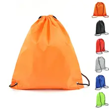 String Drawstring Back Pack Cinch Sack Gym Tote Bag School Sport Shoe Bag NEW