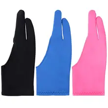 2 шт перчатки для рисования планшета перчатки для художника для графического планшета, создания искусства, дисплея ручки и IPad Pro карандаш(синий, розовый, черный