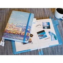 Винтажный дневник A6 блокнот альбом для рисования Ван Гог из искусственной кожи планировщик милый школьный дневник блокнот офисные канцелярские принадлежности