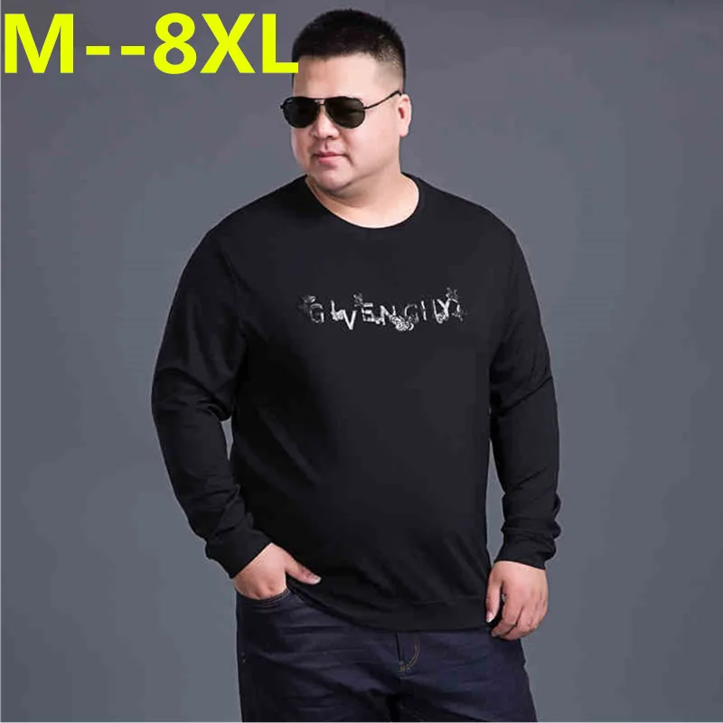 10XL 8XL 6xl 5x Оптовая Продажа брендовая одежда футболка с длинным рукавом Для мужчин