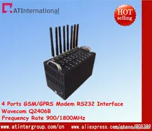 8 Портов GSM/GPRS Модем бассейн С Q2406B Модуль 900/1800 МГц USB