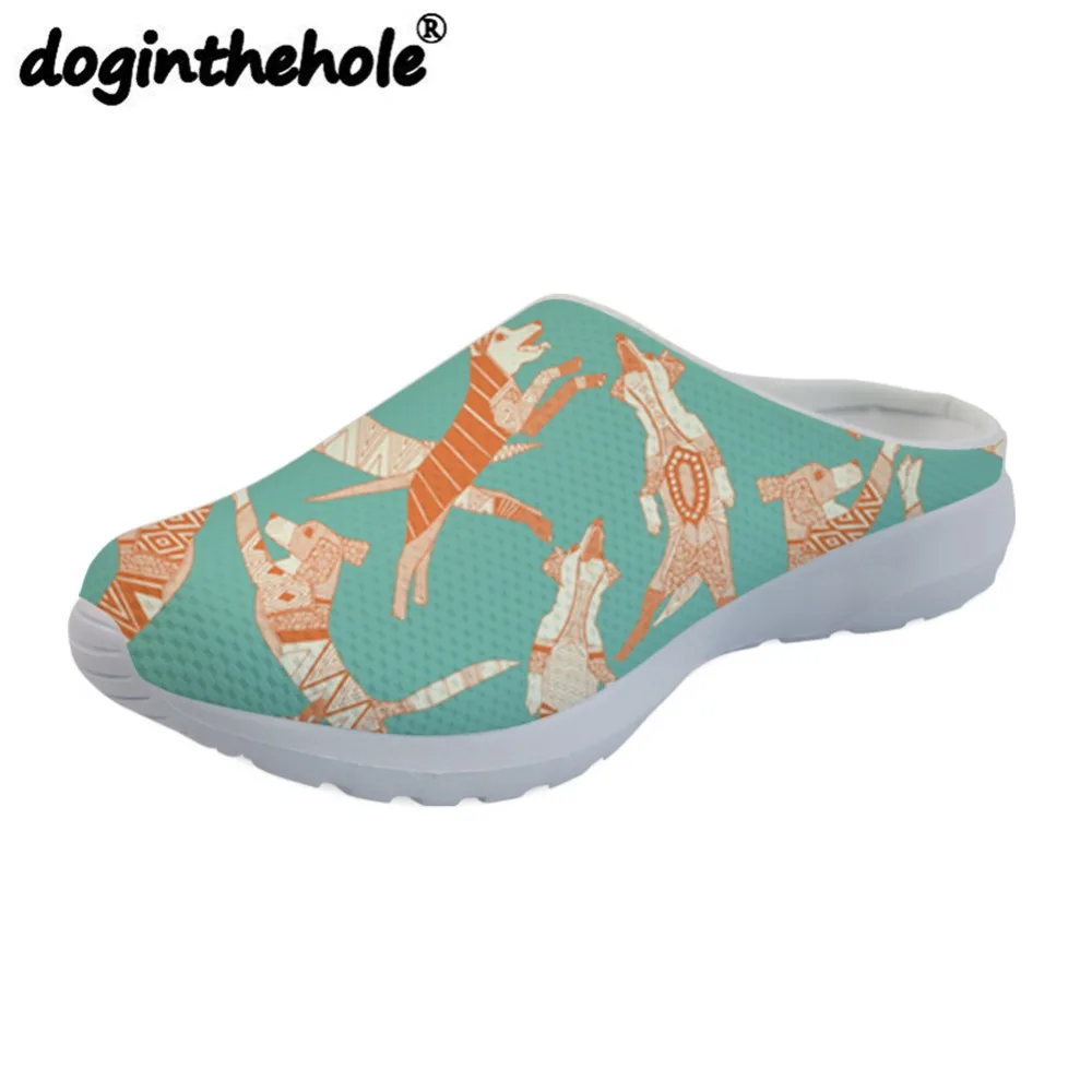

doginthehole Sport Sandals Beach Women Shoes Dog Party Retro Pattern Sport Slipper Outdoor Flats Mesh Sneakers Lightweight Girls
