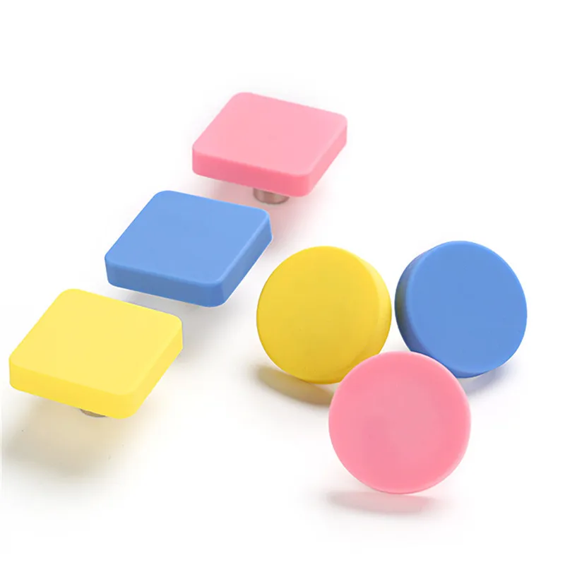 10 PCS 40mm Creative Drawer Knobs Cute Silica gel Drawer Pull Handle