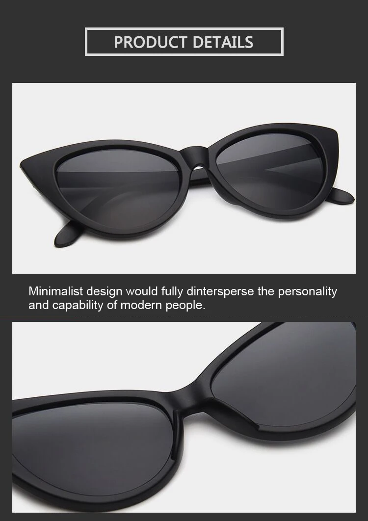 Женские солнцезащитные очки "кошачий глаз", винтажные, брендовые, дизайнерские, солнцезащитные очки, сексуальная маленькая оправа, черные, белые, кошачий глаз, солнцезащитные очки, UV400, женские