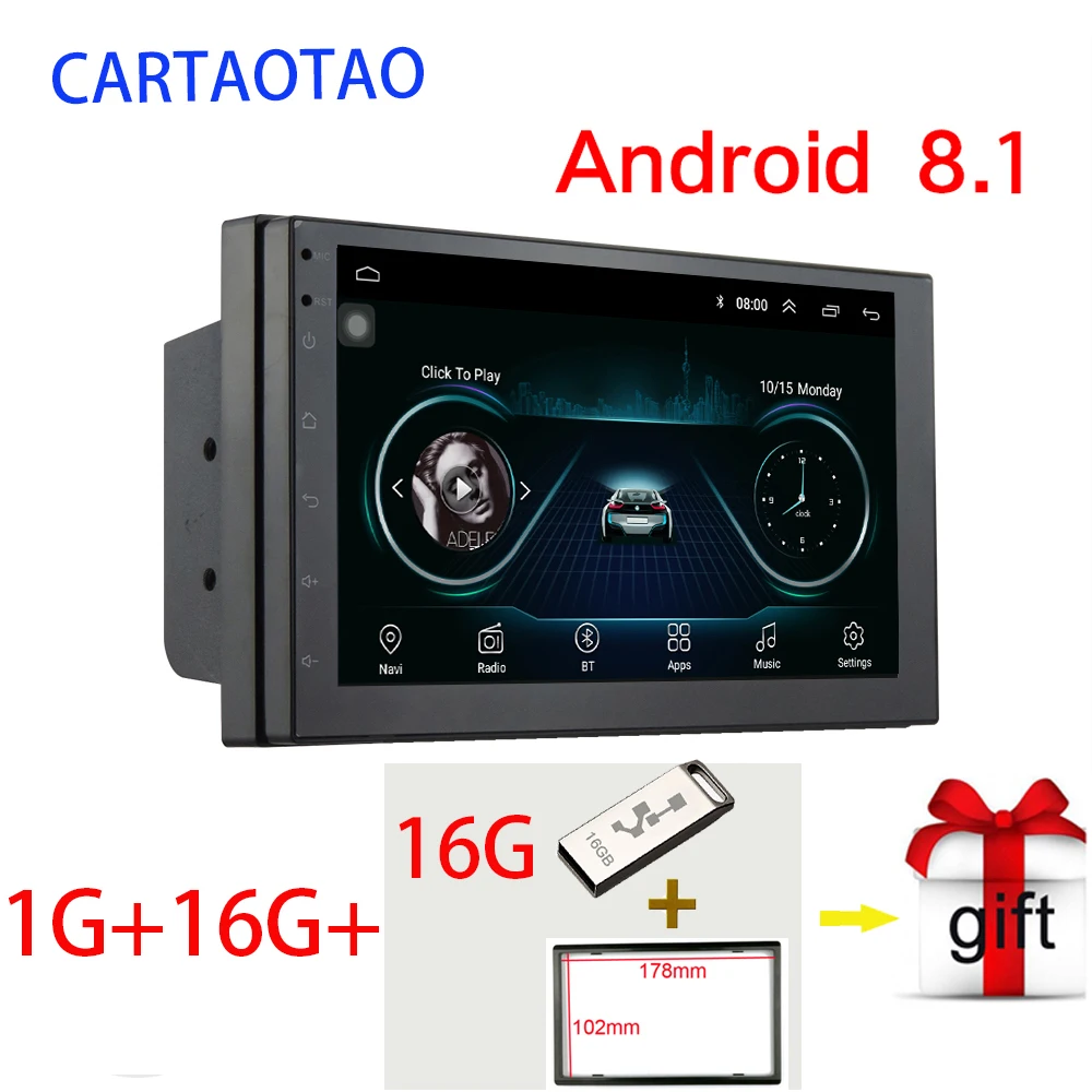

2din Android 8.1 car radio multimedia video player 2 Din 7 "universal touch screen GPS BT WIFI FM automatic audio MP5 player