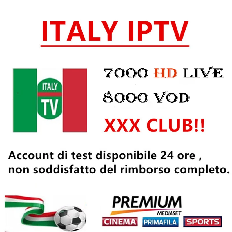 

Italy IPTV Subscription 7000+Live Super Italia IPTV Italian Dutch Albania Turkey XXX for m3u enigma2 Android Smart TV Box