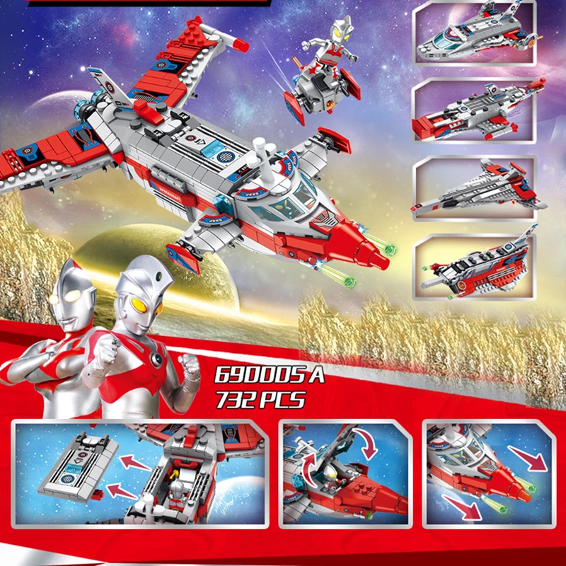 Ultraman ZAT мини строительные блоки игрушки боец крутая модель детские подарки