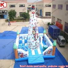 Большой надувной скалолазание препятствия для рождественских спортивных игр