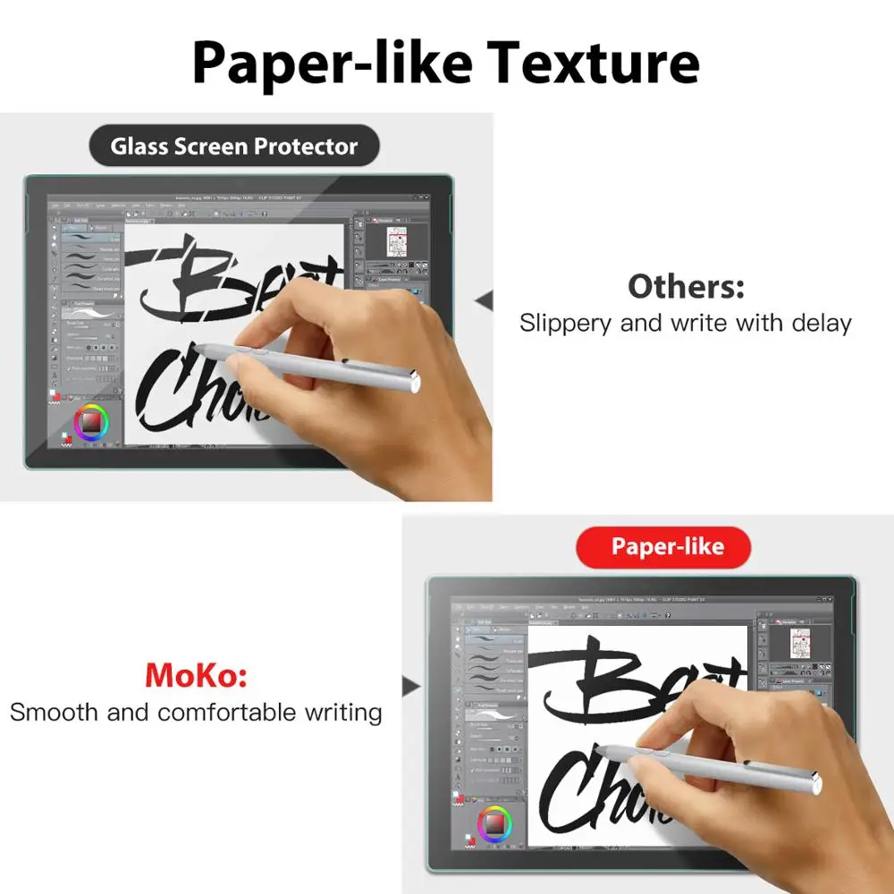 Бумажная защитная пленка MoKo для microsoft Surface Pro 6/Pro 5(Pro)/Pro 4/Pro LTE Tablet, Write, Draw and Sketch