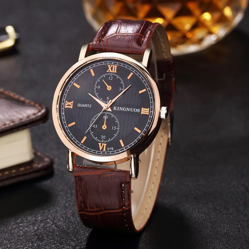 

Male Fashion Business Watches Top Brand Leather Analog Quartz Waterproof Wristwatch Men Sports casual Watch relogio masculino