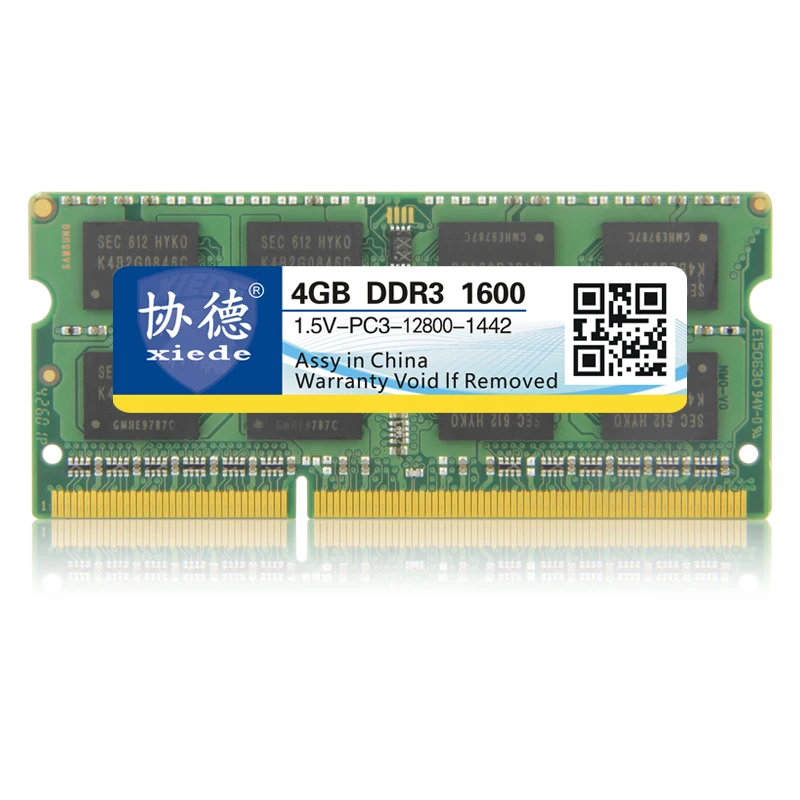 Оперативная память для ноутбука XieDe модуль памяти Sodimm DDR1 DDR2 DDR3 1600 МГц 1333 800 400 8 ГБ 4 2