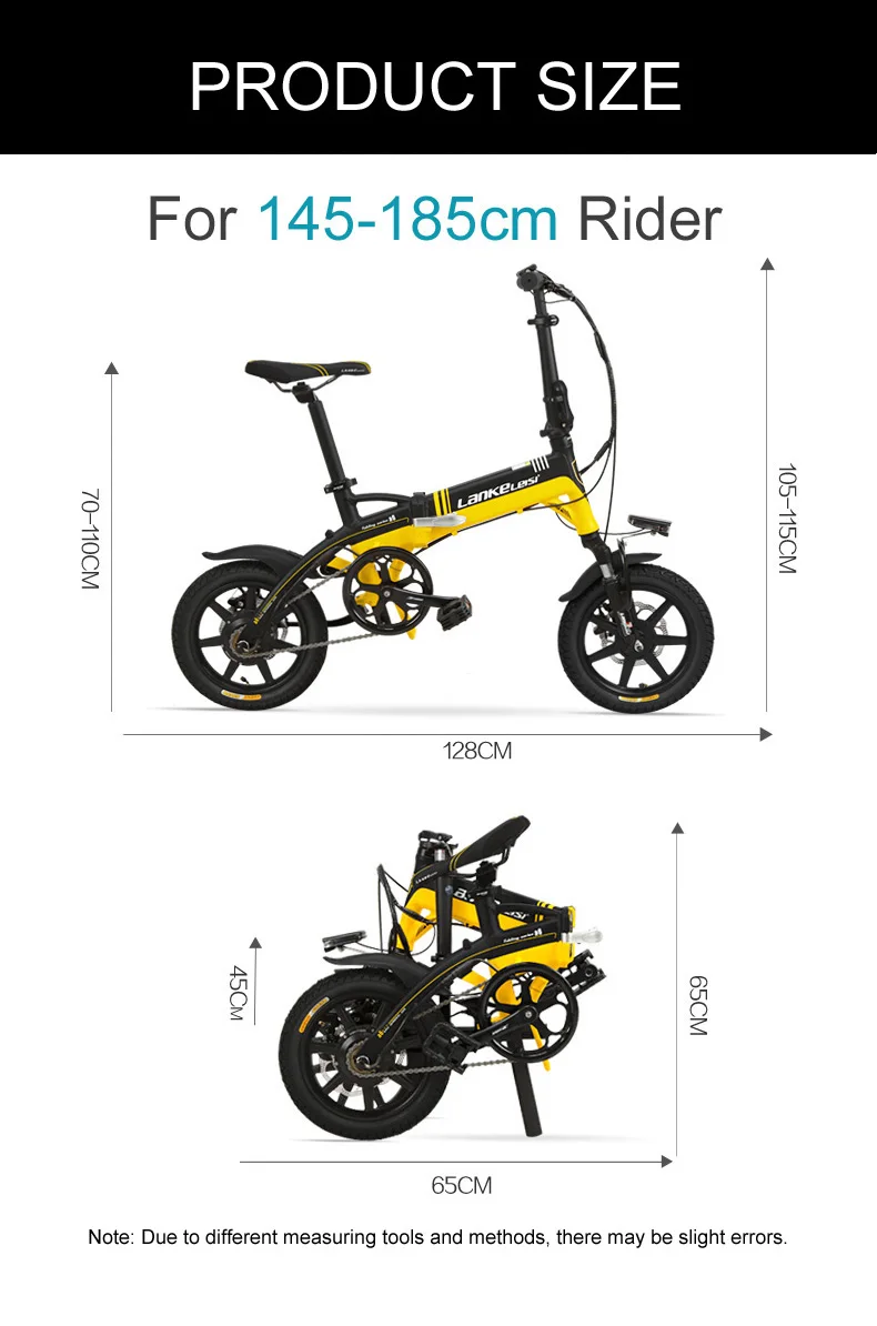 36 В 8.7Ah скрытый аккумулятор Ebike, портативный 14 дюймов складной электрический велосипед, интегрированное колесо, 5 класс помощи, дисковый тормоз