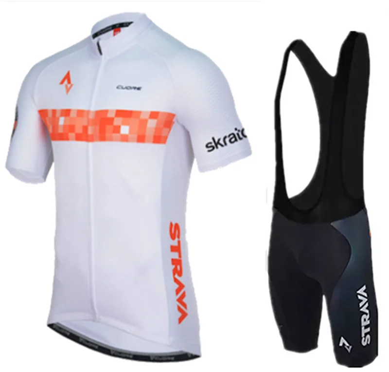 STRAVA одежда для велоспорта Pro Team Набор велосипедов с коротким рукавом Майо Ciclismo мужские велосипедные Джерси комплекты летние дышащие - Цвет: 7