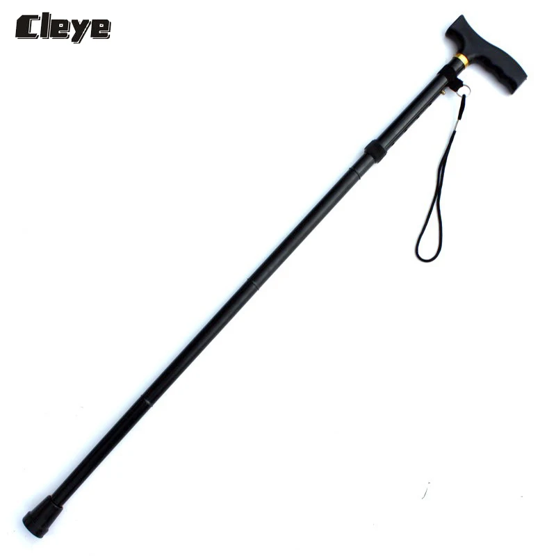 Cleye nueva llegada hombre senderismo caña de aleación de aluminio plegable ajustable telescópico bastón telescópico Camping viaje Baton