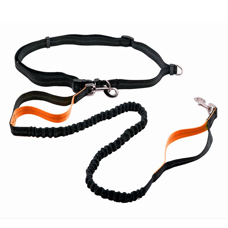 

New Dog Leash Running Jogging Dog Sport Product Adjustable Nylon Dog Waist Leash With Reflective Strip Pet Accessories