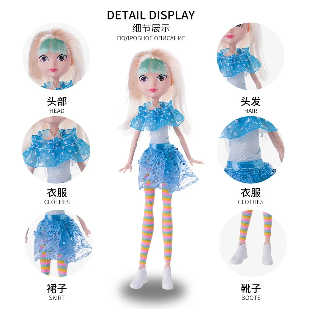 4pcs/lot joint Fairy Patrol High Doll 27cm MAWA BAPR Girls Toys Body Fashion Dolls Toys Best Gift Monster Fun