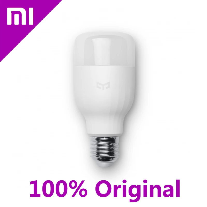 100% Оригинал Xiaomi Mi Yeelight Smart LED Лампы Смартфон App WIFI пульт дистанционного Управления Свет 8 Вт E27 Mi Работа СВЕТОДИОДНЫЕ Лампы # F1423