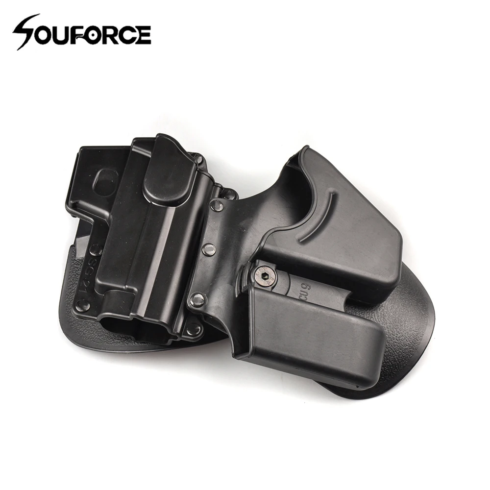 

About 216g CU9 Set Black handcuff case Pistol Holster Double Stack for Hunting Accessories