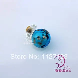 

10pcs Perfume Bottle Pendant Ball,wathet blue aromatherapy necklace vial,essential fragrance bottles
