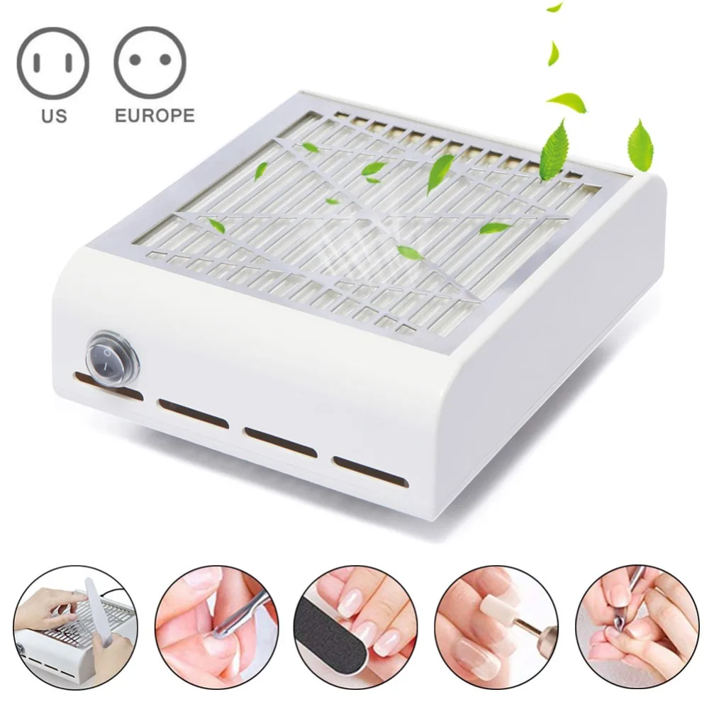 

Nail Art Grinding Dust Machine Strong Power 40W Nail Fan Art Salon Suction Dust Collector Vacuum Cleaner Nail Dust Collector