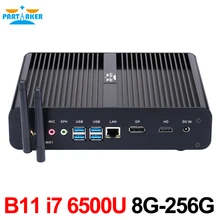 Skylake 4K HTPC Desktop Computer Fanless Mini PC I7 6500U I7 6600U Windows 10 8G RAM 256G SSD
