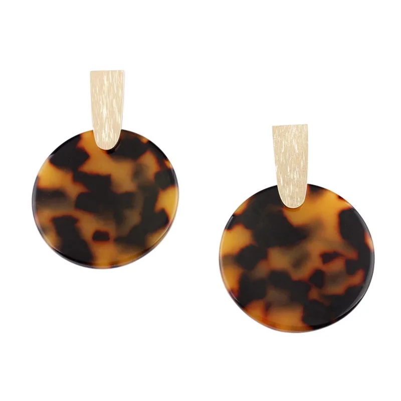 

2018 Famous Brand Jewelry Oval Leopard Aragon Drop Earrings for Women Fashion Geometric Statement Gold Earrings Wholesale