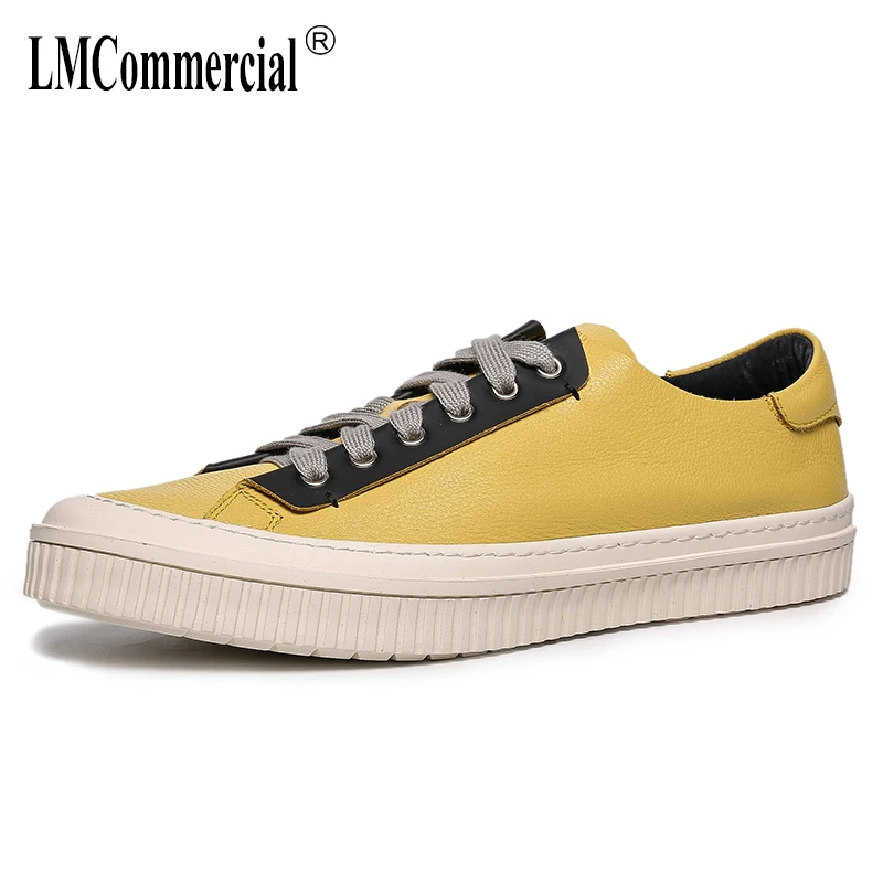

Genuine leather spring autumn summer British retro men shoes all-match cowhide men's casual shoes breathable sneaker fashion