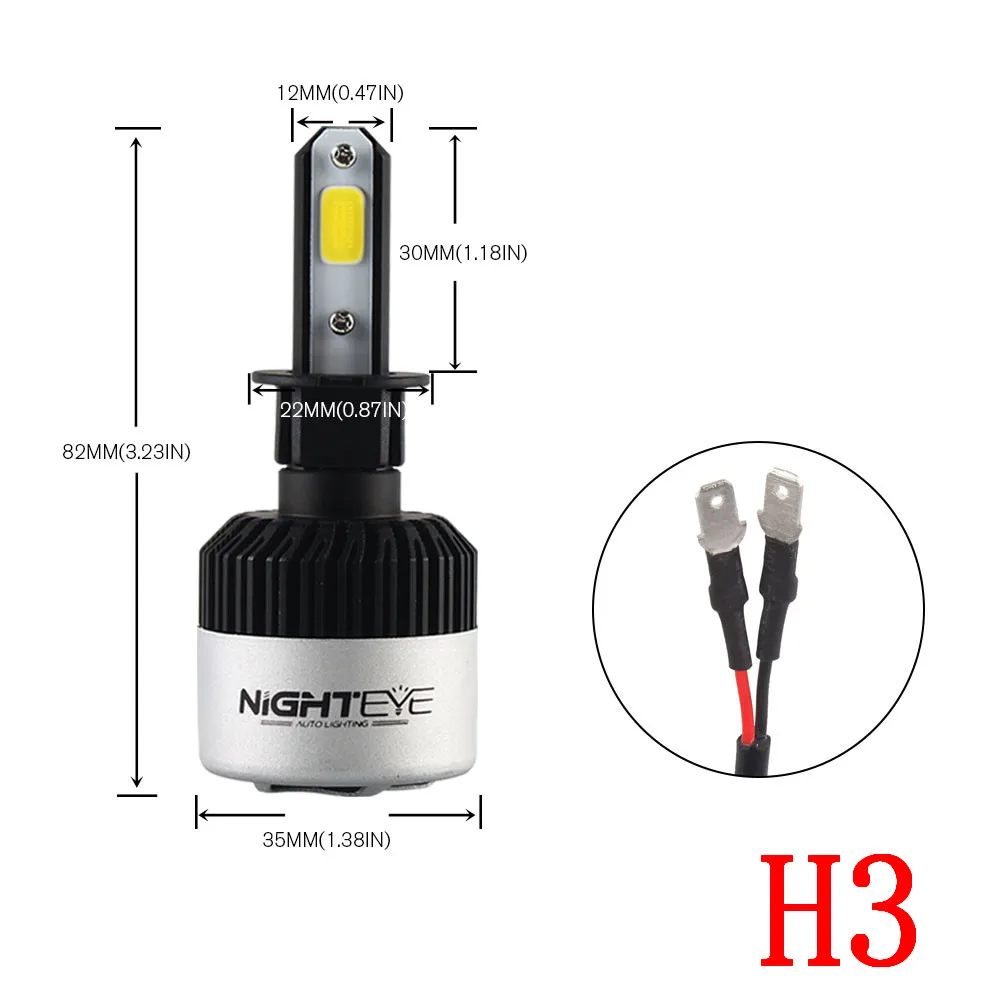 

Panlelo led Car Headlight automobiles h7 h4 h3 Leds DRL Kit Fog White Auto 12V Car goods Lamps on the car Free Shipping