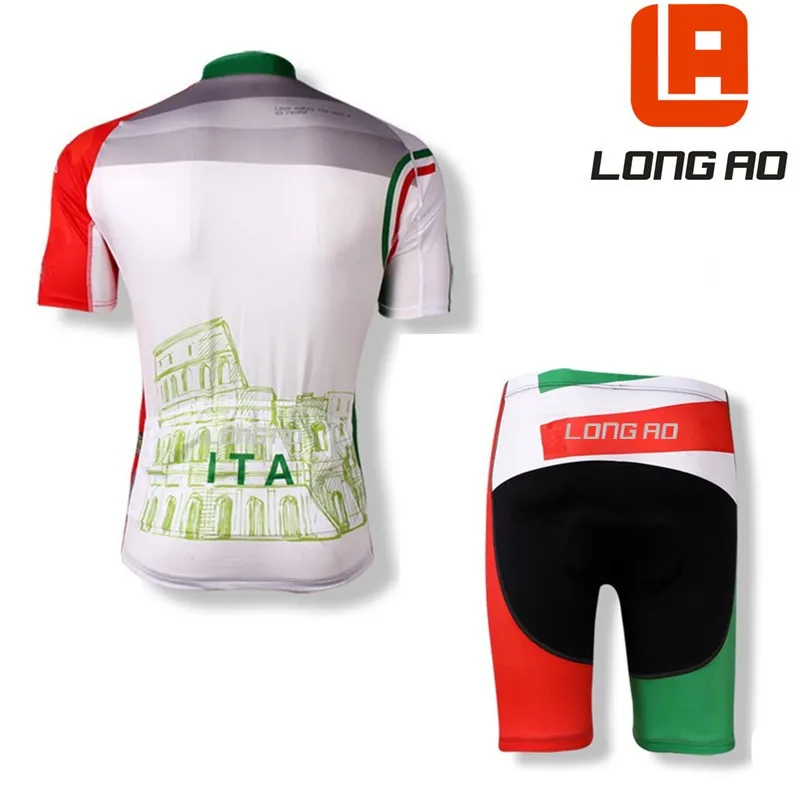 Спортивный велосипед Ciclismo набор Джерси велосипедная одежда короткий велосипед LONGAO рубашка Италия Флаг Стиль Велоспорт Джерси велосипед Джерси