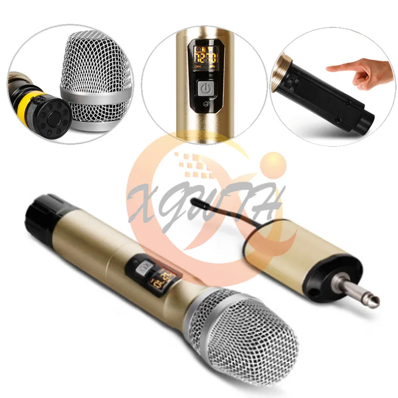 

UHF Band Mini Receiver Vocal Karaoke Handheld Portable Wireless Microphone System for DJ Outdoor Performance Audio Studio Mic
