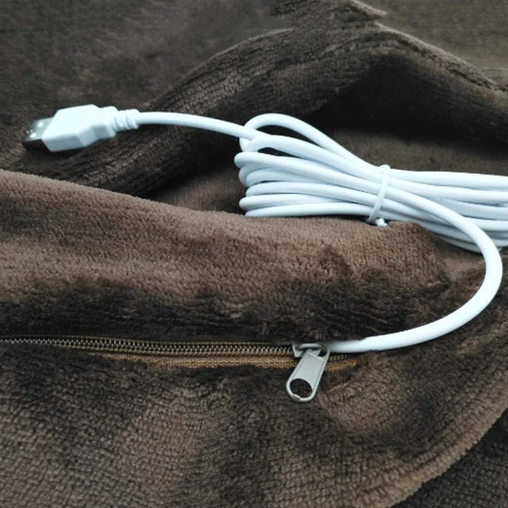 Мягкое одеяло с подогревом с питанием от USB, 5 В, зимнее детское электрическое одеяло с подогревом, коврик для мобильного телефона, тепловая шаль для детей и взрослых