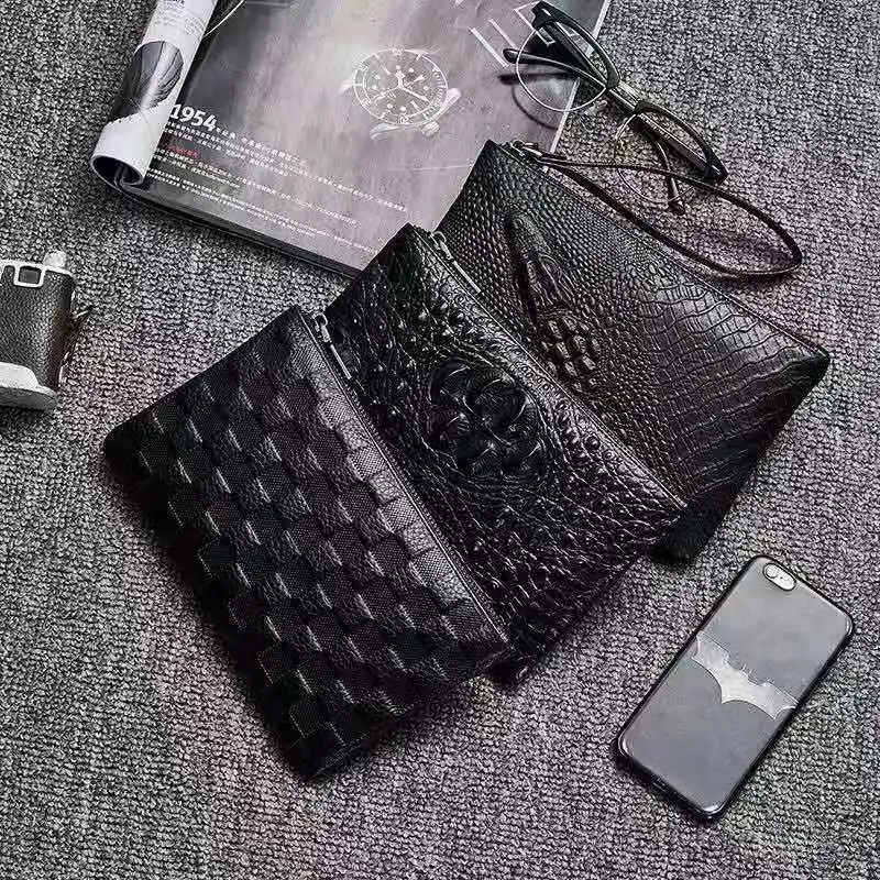 

Baellerry Wallet Men Luxury Long Purse Men Wallets with Coin Pocket Clutch Crocodile Business Card Holders Male Wallet W008