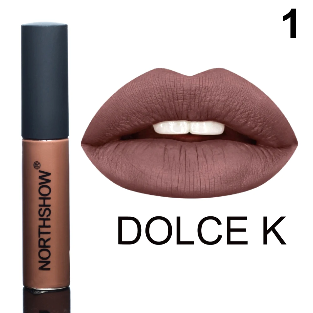 1 Pcs Matte Lipstick Waterproof Nude Velvet Liquid Lipstick Smooth High Pigmented Lip Glaze JIU55 - Цвет: 1