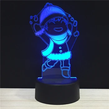 

LED 3D Santa Claus Merry Christmas Happy New Year NightLight Acrylic Night Lamp Light Touch Remote Lamps Lights Kids Decoration