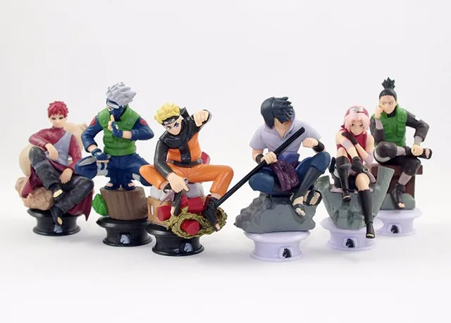 6pcs/lot Naruto Chess Sasuke Ninja Toy