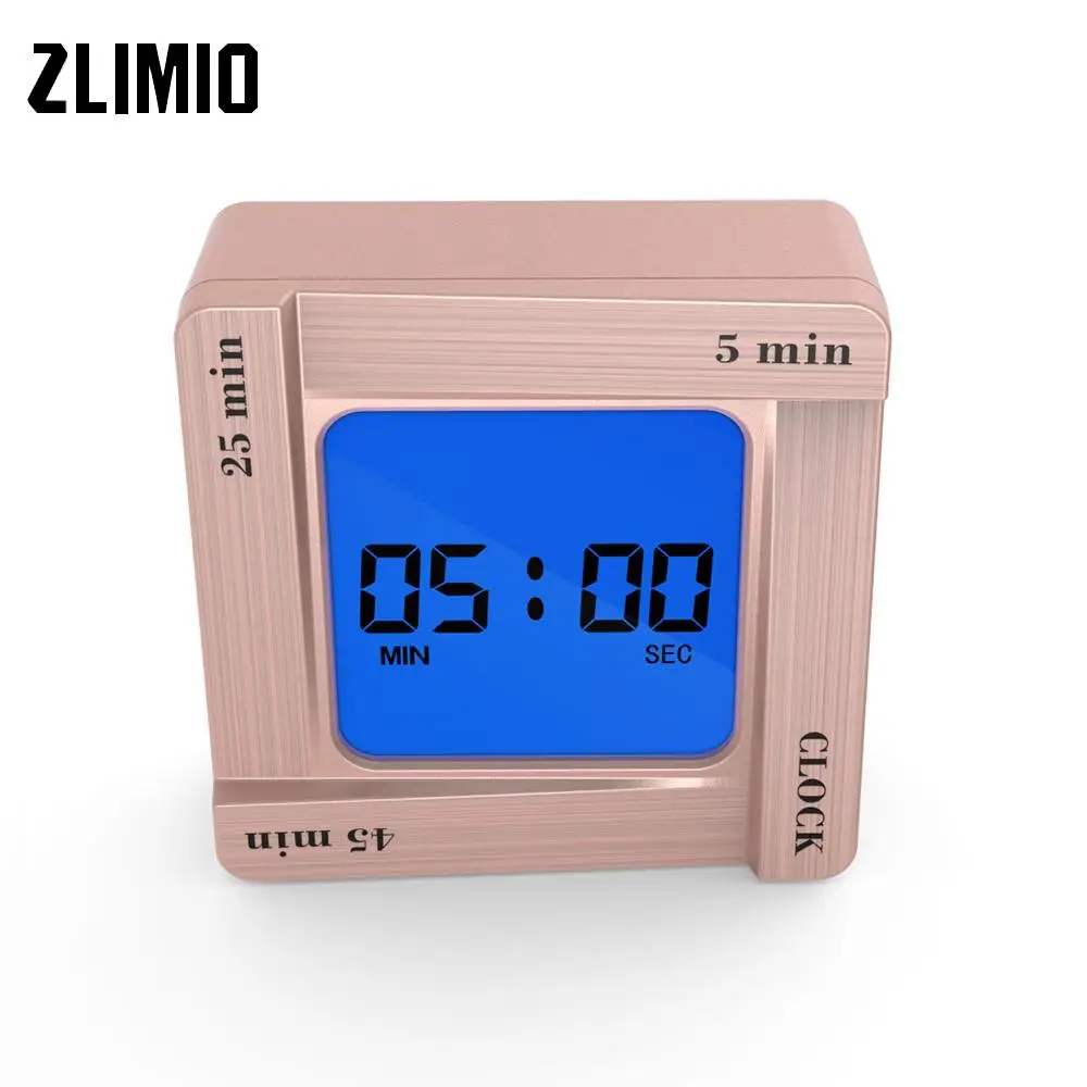 1PC LED electronic smart Alarm Table Clock Four sided flip Digital Flip