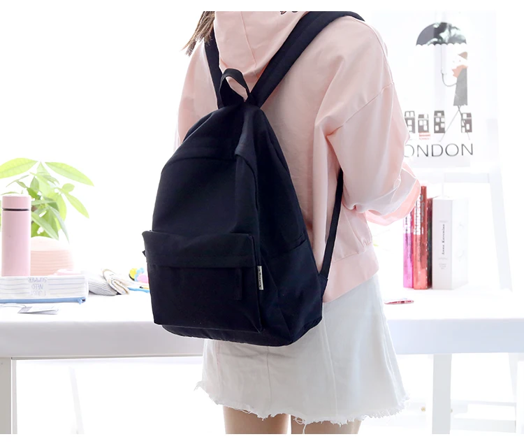 NuFangU, классический дизайн, сплошной цвет, хлопок, ткань, женский рюкзак, мода для девочек, сумка для отдыха, школьная, Студенческая, сумка для книг