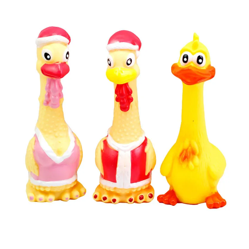 Кричащие Курица Squeeze звук продукт Пронзительный декомпрессии инструмент пищалка надутая курица забавные игрушки